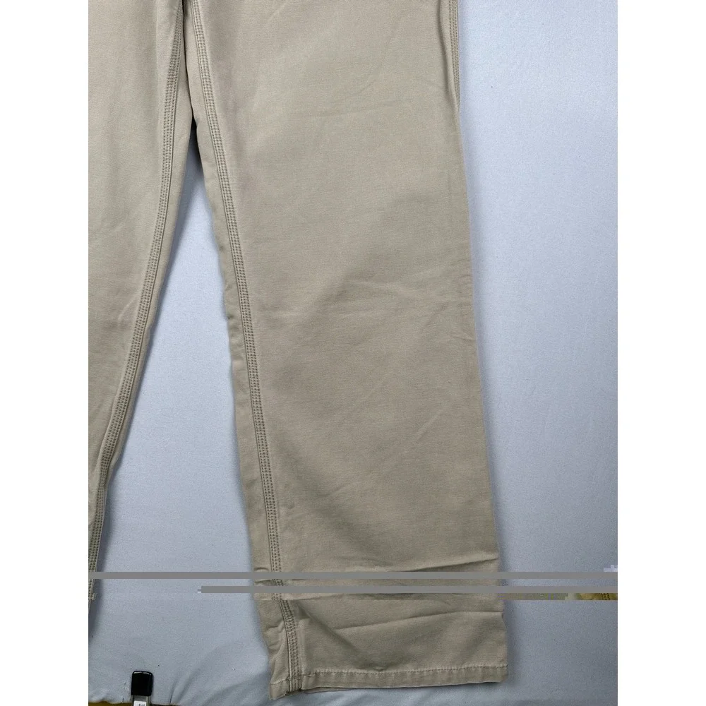 Old Navy Painter Pants 33x34 Beige Canvas Workwear Utility Y2K Wide Leg